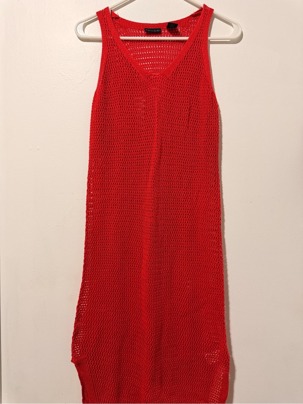 Red Bathing Suit Cover Up Size Medium